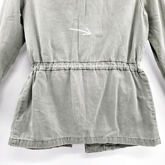 Ecote Urban Outfitters Green Utility Jacket Drawstring Waist Women's Size S - Picture 5 of 8